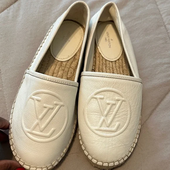 Louis Vuitton Cream Leather Espadrilles - Picture 7 of 7